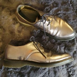 Shiny Grey Dr. Marten Oxfords